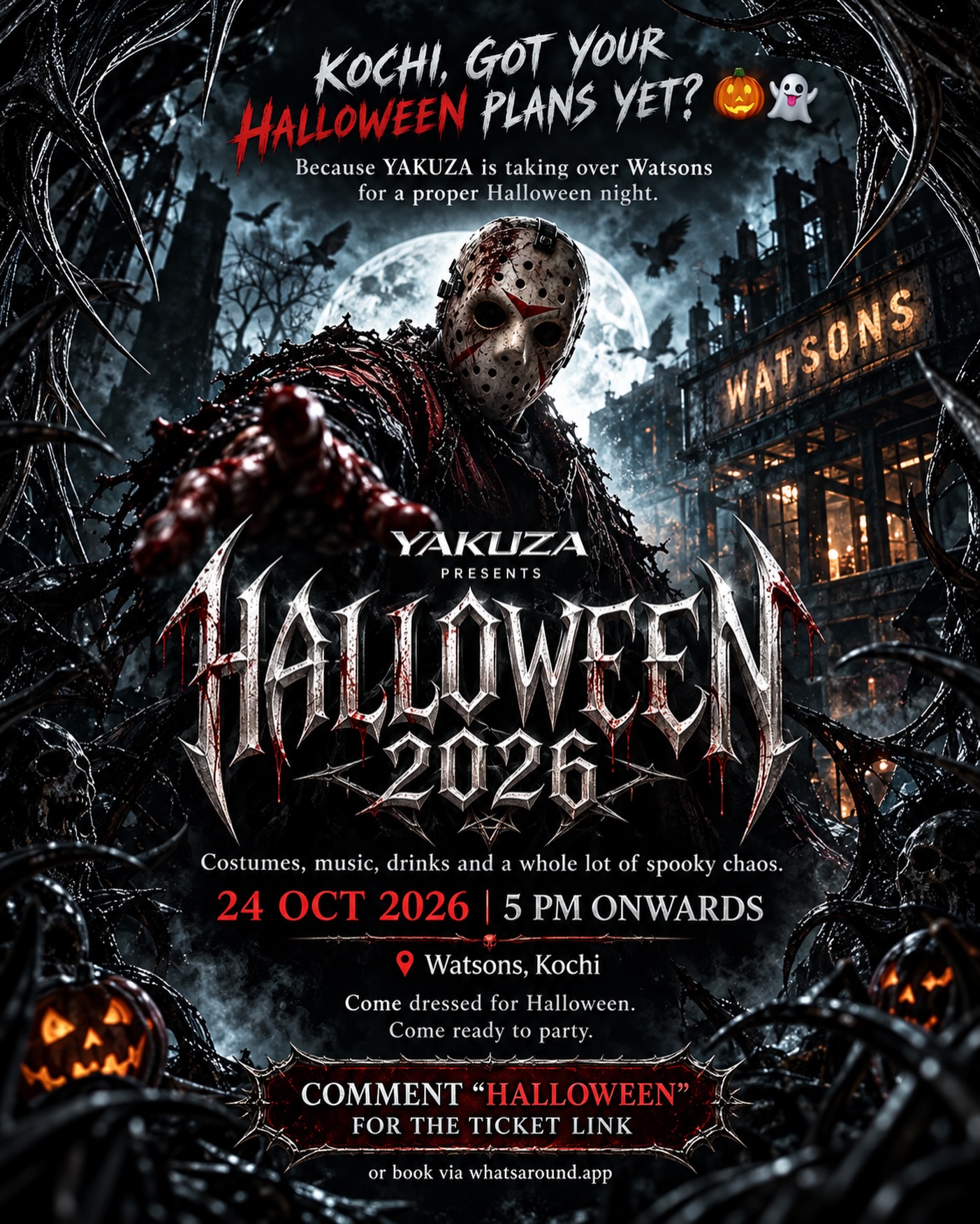 YAKUZA Halloween Night 2026 - Music in Kochi