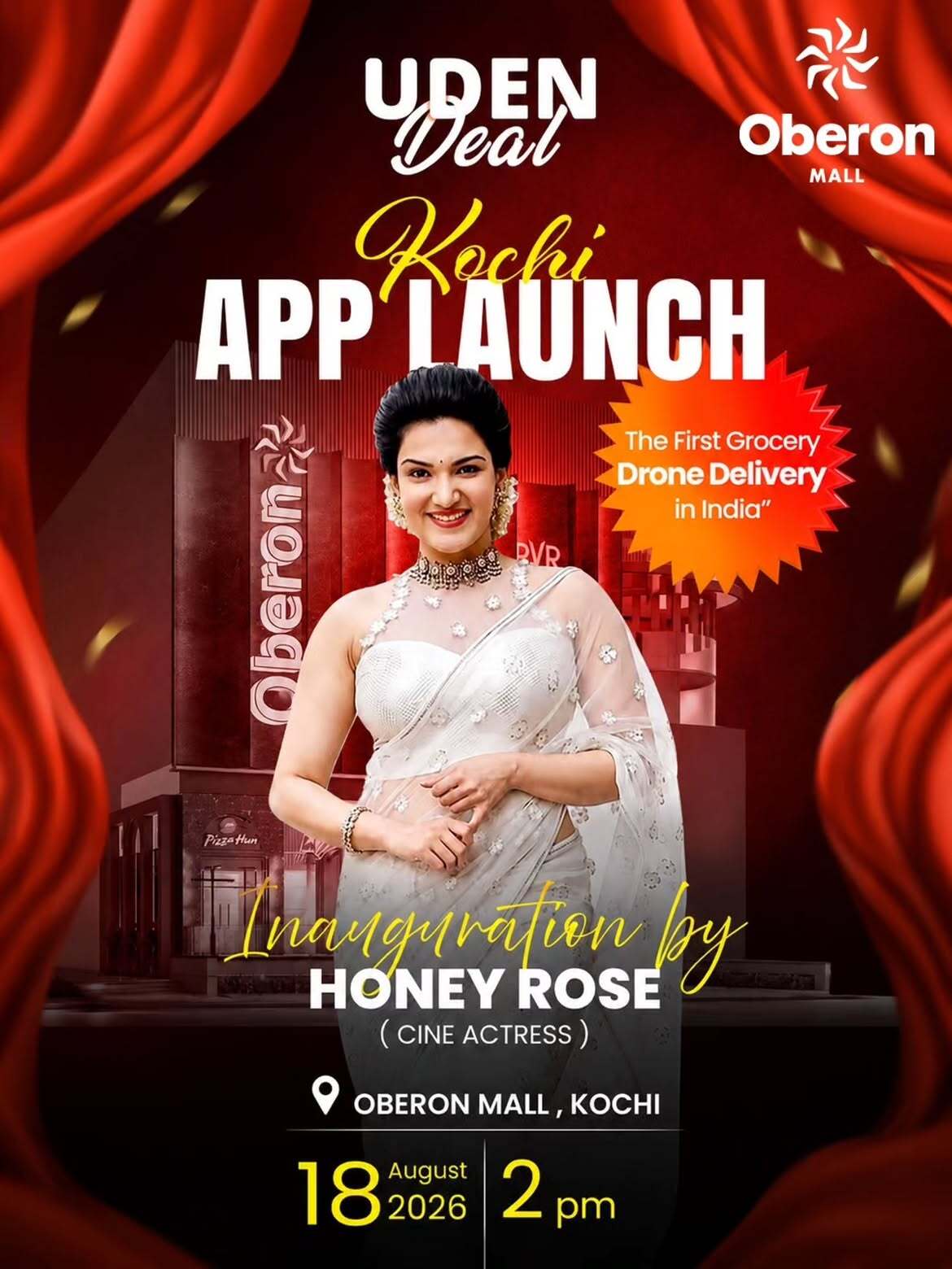 UDEN Deal Kochi App Launch by Honey Rose - Tech in Kochi