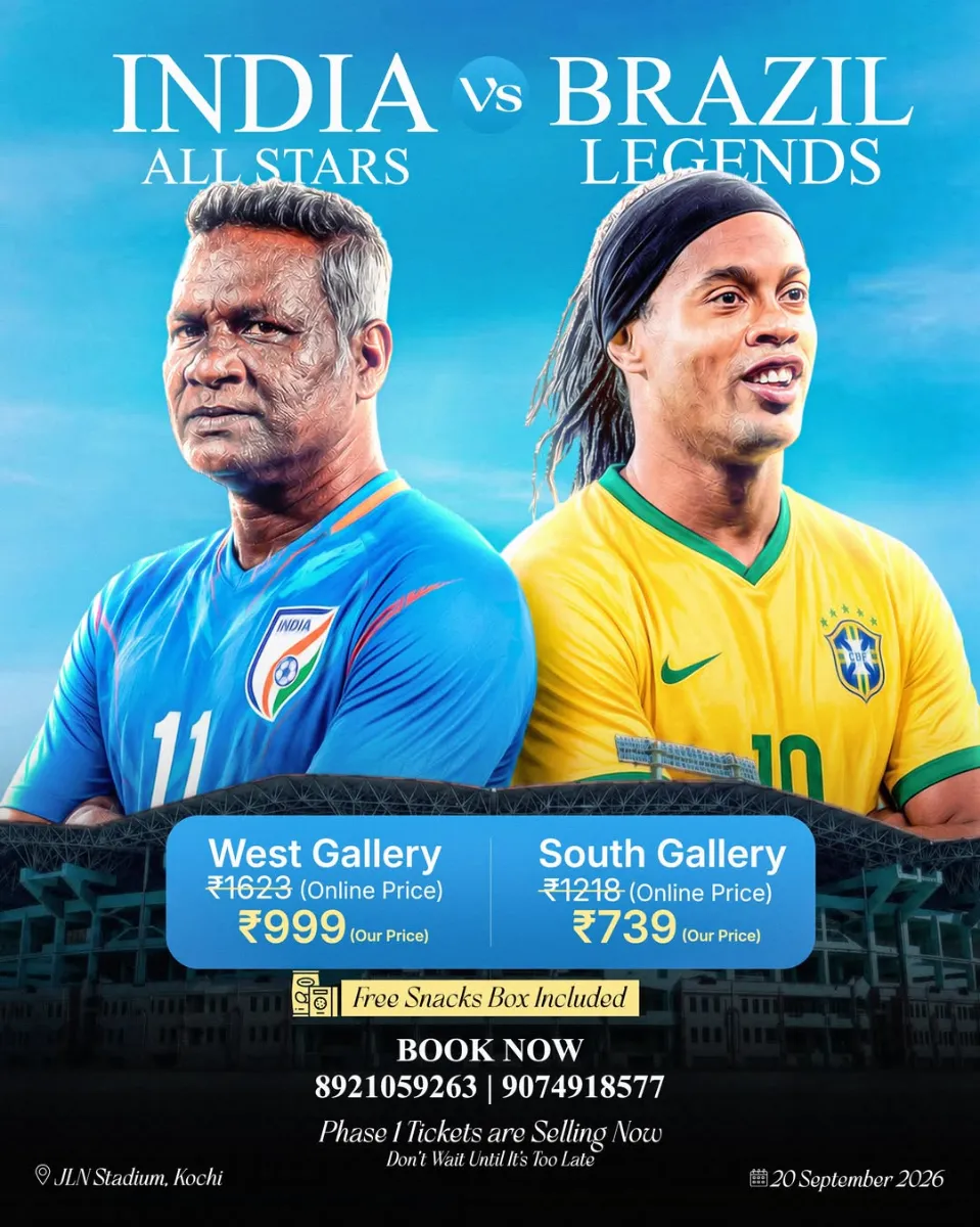 Brazil Legends vs India All Stars - Brazil Legends India Tour - Sports in Kochi