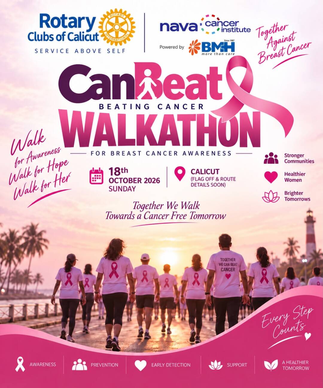Can Beat Walkathon  - Walk for Breast Cancer Awareness - Sports in Kozhikode