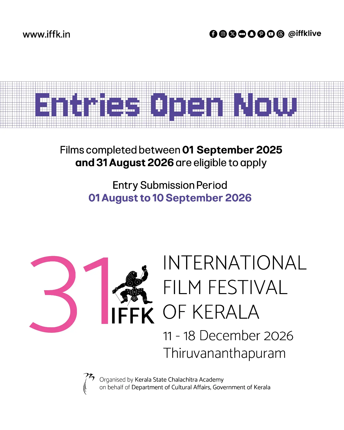31st International Film Festival of Kerala (IFFK) - Film in Trivandrum