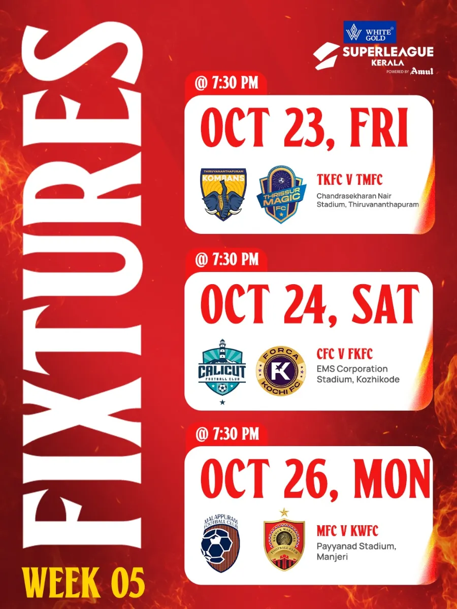 Thiruvananthapuram Kombans FC vs Thrissur Magic FC | Super League Kerala - Sports in Trivandrum