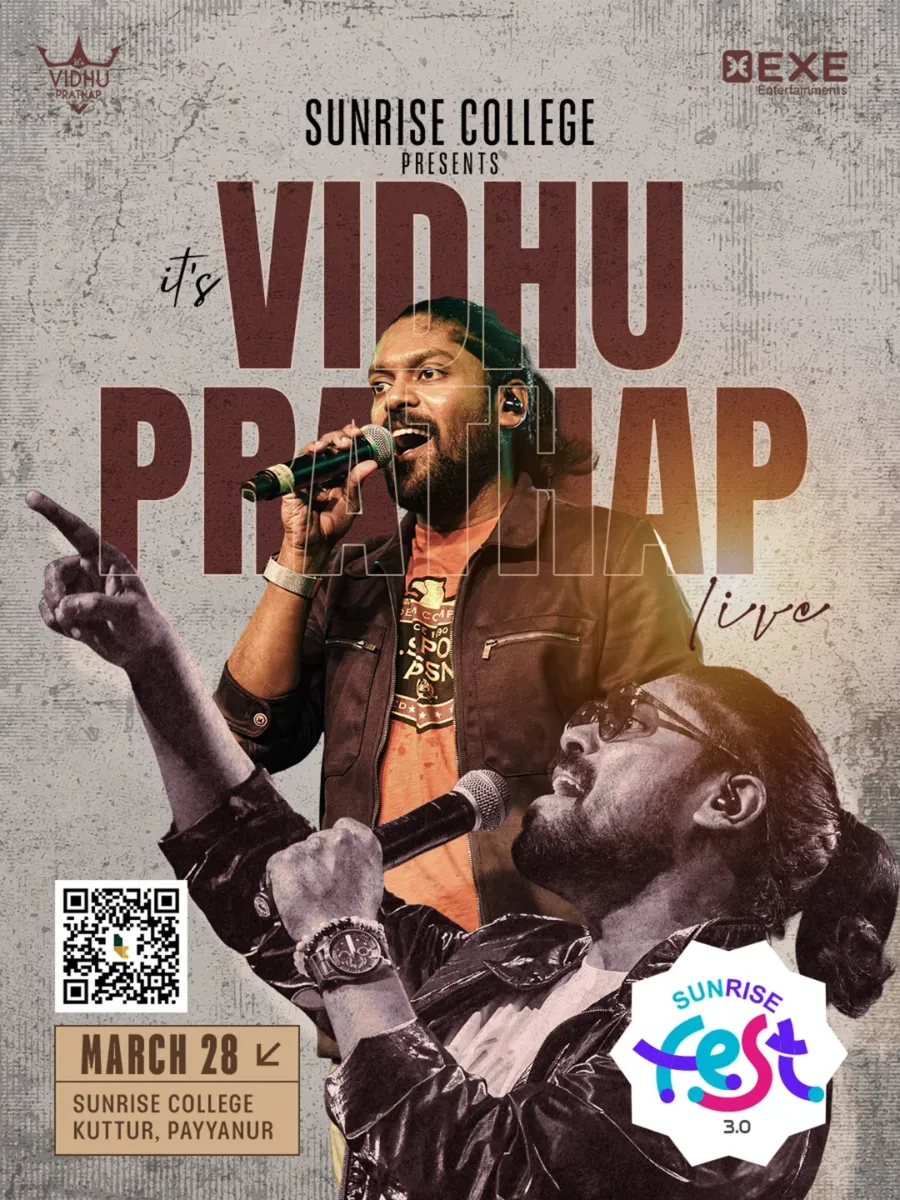 Vidhu Prathap Live at Sunrise Fest 3.0 - Music in Kannur