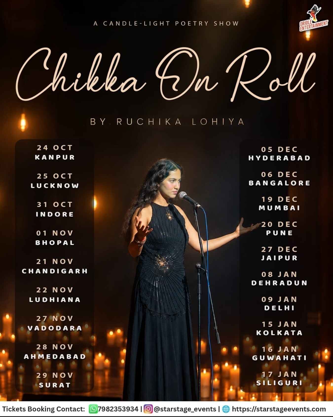Chikka On Roll – A Candle-Light Poetry Show by Ruchika Lohiya | Hyderabad - Literature in Hyderabad