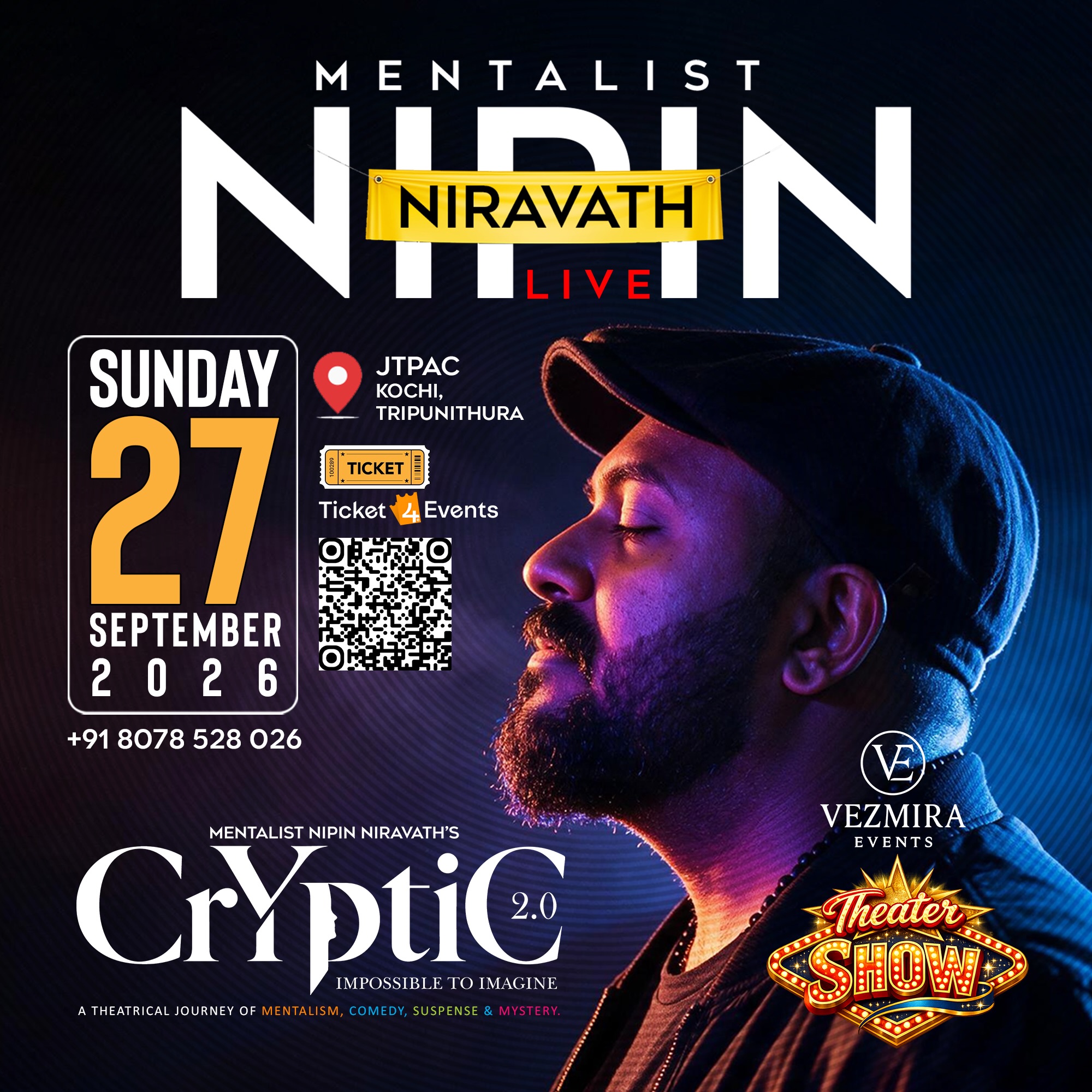 CRYPTIC 2.0 - Mentalist Nipin Niravath Live - Community in Kochi