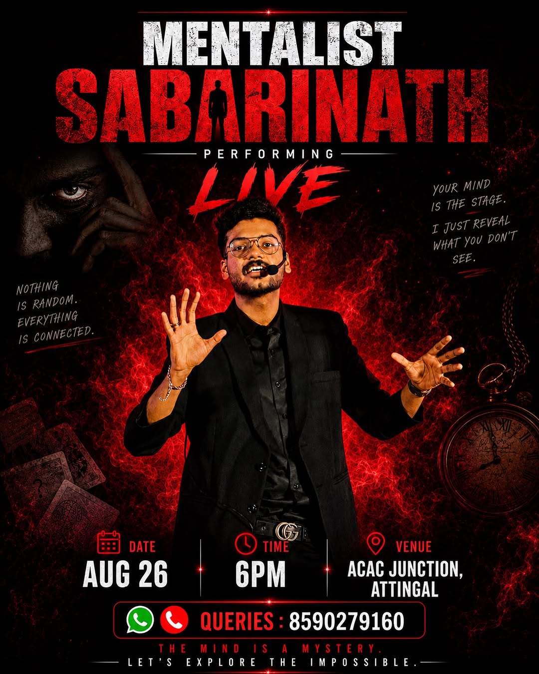 Mentalist Sabarinath Performing Live - Community in Trivandrum