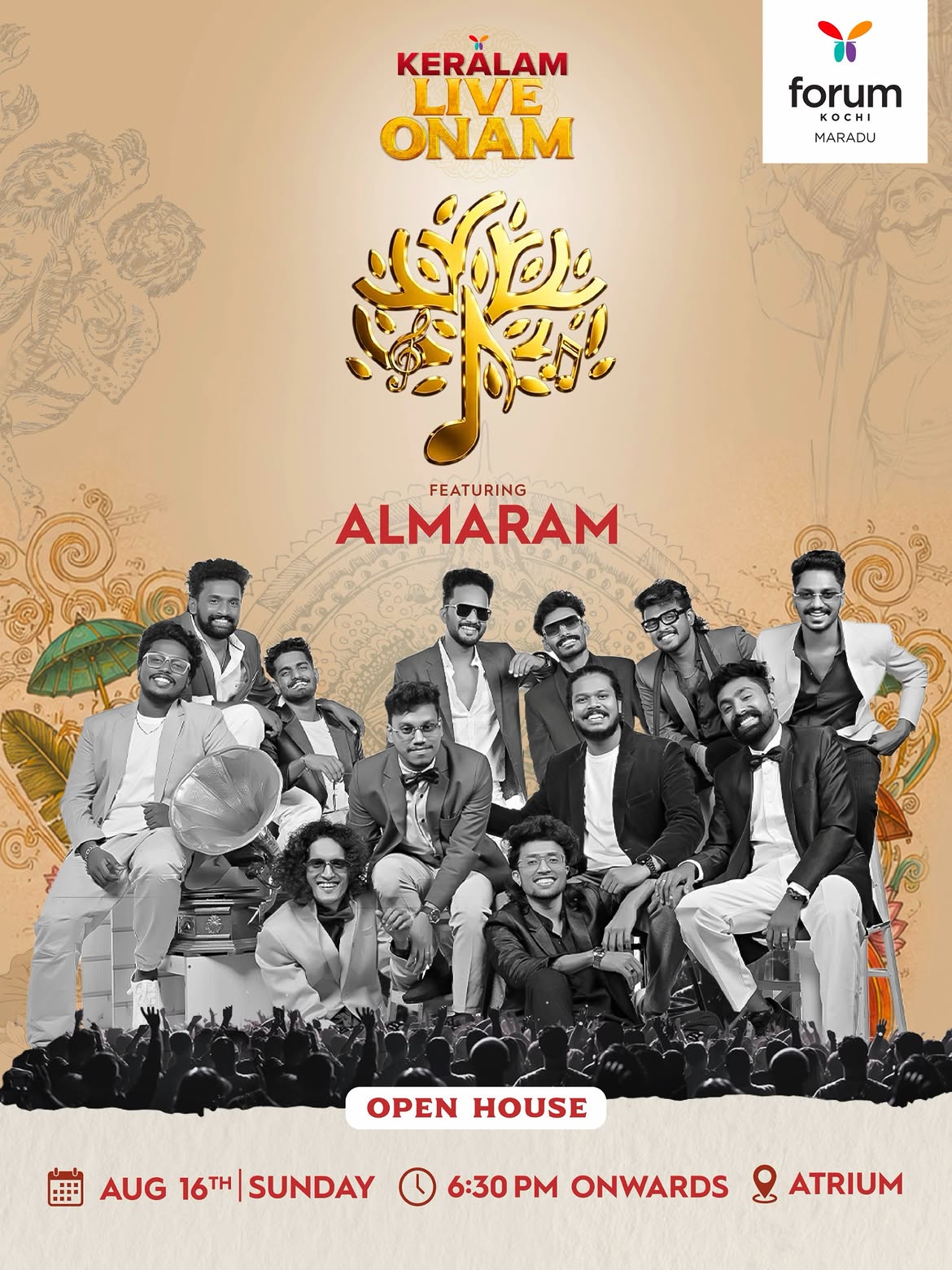 Keralam Live Onam ft. Almaram - Music in Kochi