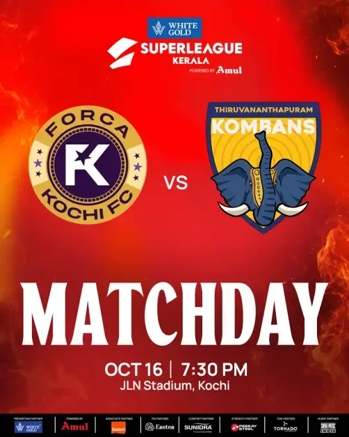 Forca Kochi FC vs Thiruvananthapuram Kombans FC | Super League Kerala - Sports in Kochi