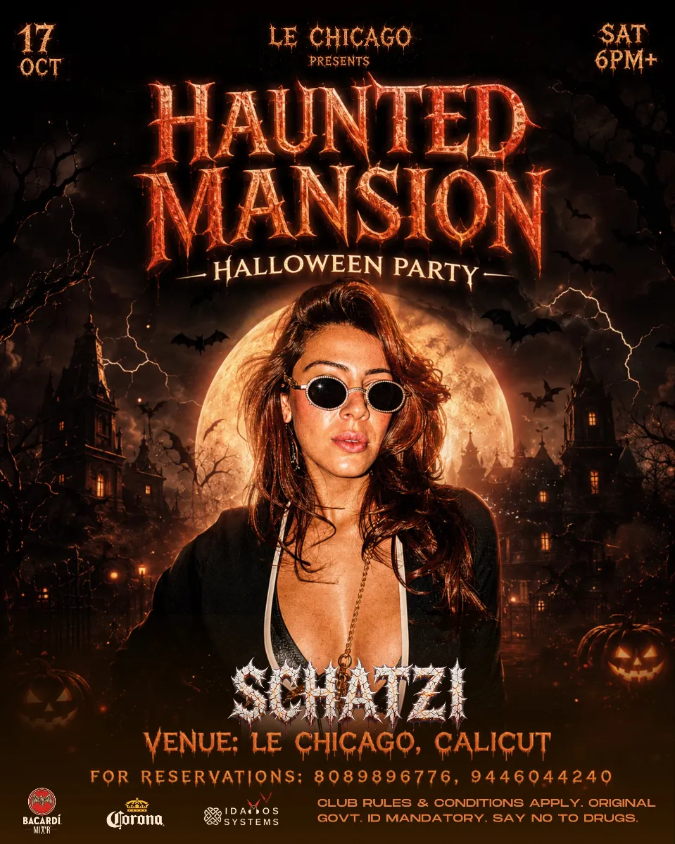 HAUNTED MANSION - Halloween Party ft. DJ SCHATZI - Music in Kozhikode